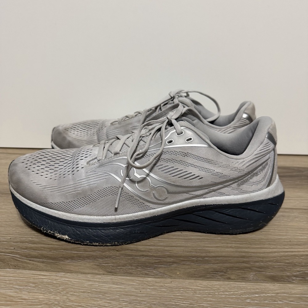 Saucony Mens Ride 18 S21000-103‎ Gray Running Shoes Sneakers Size 11.5